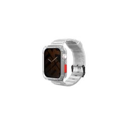 SKINARMA Shokku řemínek pro Apple Watch 45/44/42 mm + SKINARMA Kurono pouzdro pro Apple Watch 45/44 mm, Frost