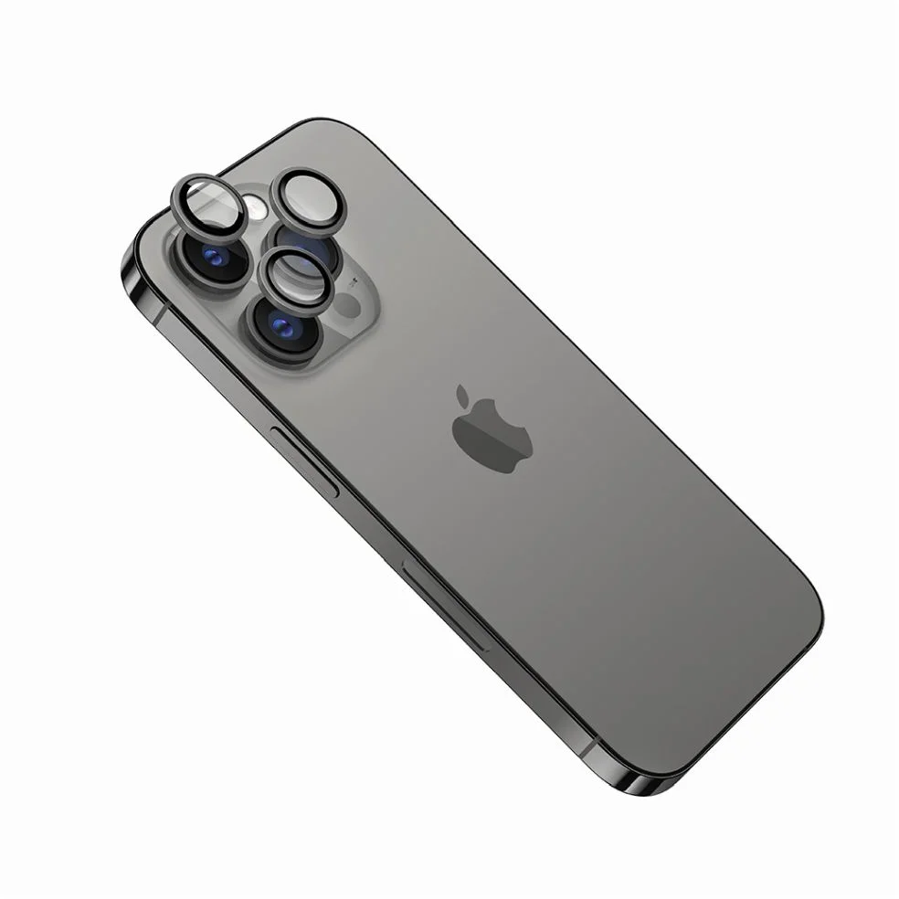 Sklo na fotoaparát FIXED pre Apple iPhone 15 Pro/15 Pro Max, vesmírne sivé