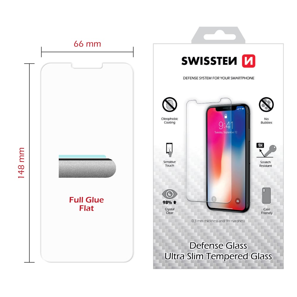 Sklo Swissten 2.5D pre Huawei P Smart+ / Nova 3i