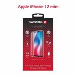 Sklo Swissten Full Glue pre iPhone 12 Mini, čierne  