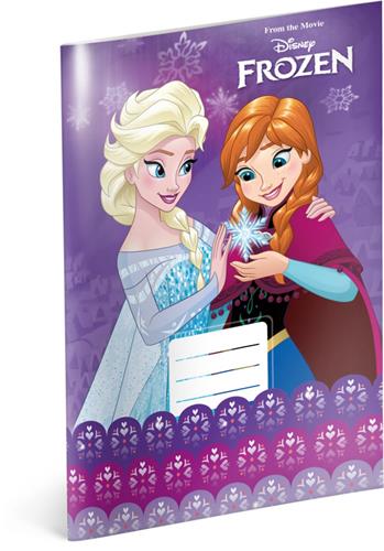 Školský pracovný zošit Frozen - Ľadové kráľovstvo Fialová, A4, 20 listov, linajkovaný