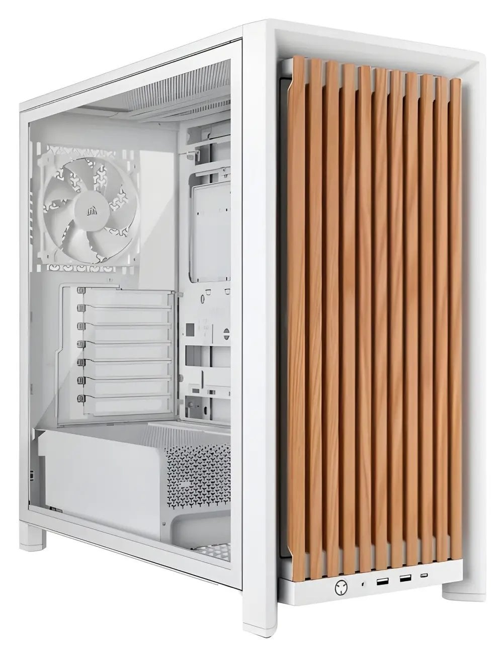 Skriňa Corsair Frame 4000D RS Wood, biela