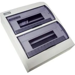 Skriňa SEZ STI617-24 pre sadrokartón, priehľadné dvere, IP30