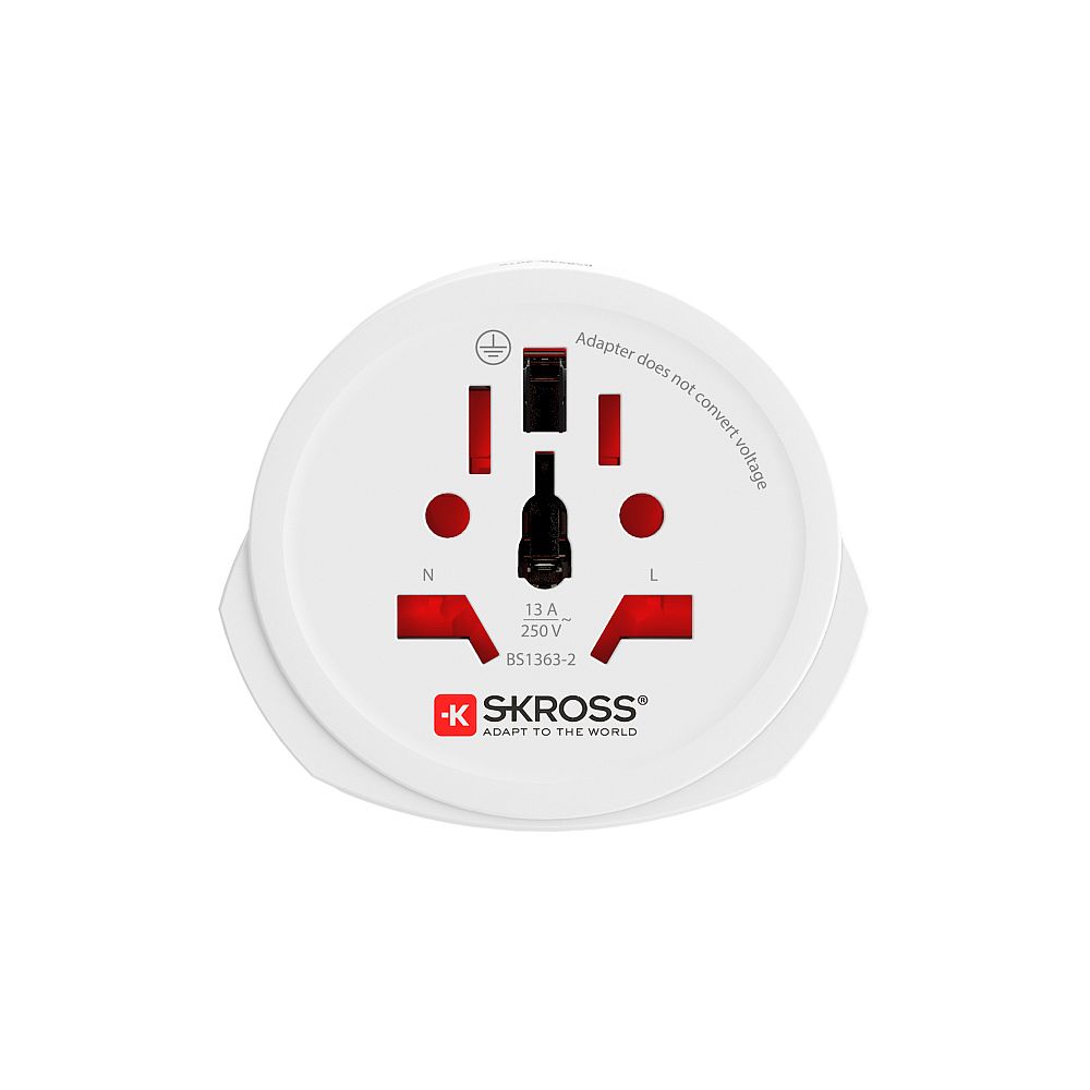 SKROSS cestovní adaptér Europe pro cizince v ČR, typ E/F