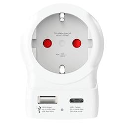 SKROSS cestovní adaptér s USB A+C 20W do Spojených států, typ B
