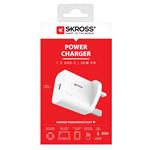 SKROSS Napájací adaptér USB-C Napájacia nabíjačka 30W UK, Power Delivery, typ G