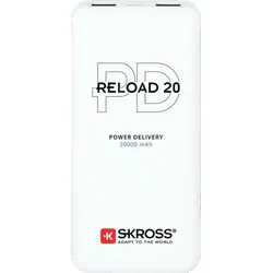 Skross Powerbank Reload 20 PD, 20000mAh, USB-A, USB-C, biela