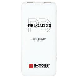 Skross Powerbanka Reload 20 PD, 20000mAh, USB-A, USB-C, bílá