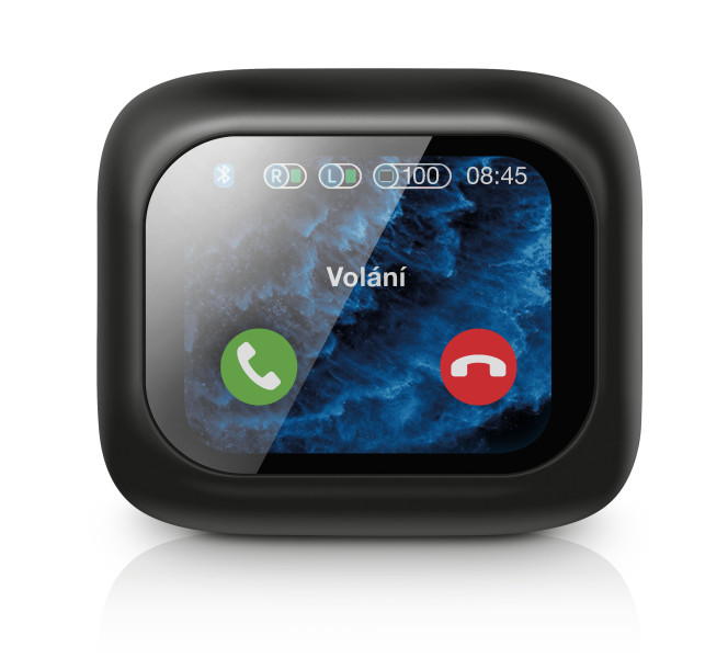Slúchadlá Bluetooth Aligator Pods LCD + ANC, čierne