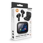 Slúchadlá Bluetooth Aligator Pods LCD + ANC, čierne