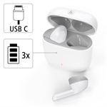 Slúchadlá Hama Bluetooth Freedom Light, pipsy, nabíjacie puzdro, biele