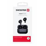 Slúchadlá Swissten TWS Minipods, čierne
