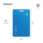Smart tracker FIXED Tag Card 2 s podporou Find My, bezdrátové nabíjení, modrý
