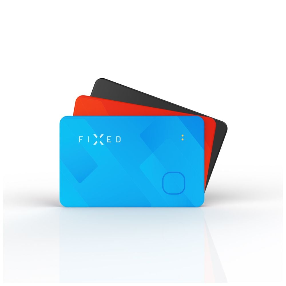 Smart tracker FIXED Tag Card s podporou Find My, bezdrátové nabíjení, oranžový