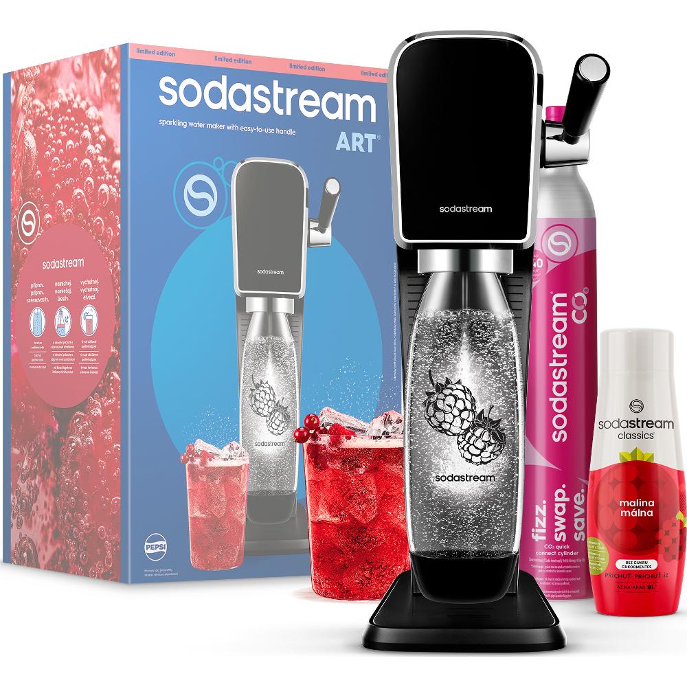 Sodastream Sada na výrobu nápojov ART Black Malina Zero Mpack