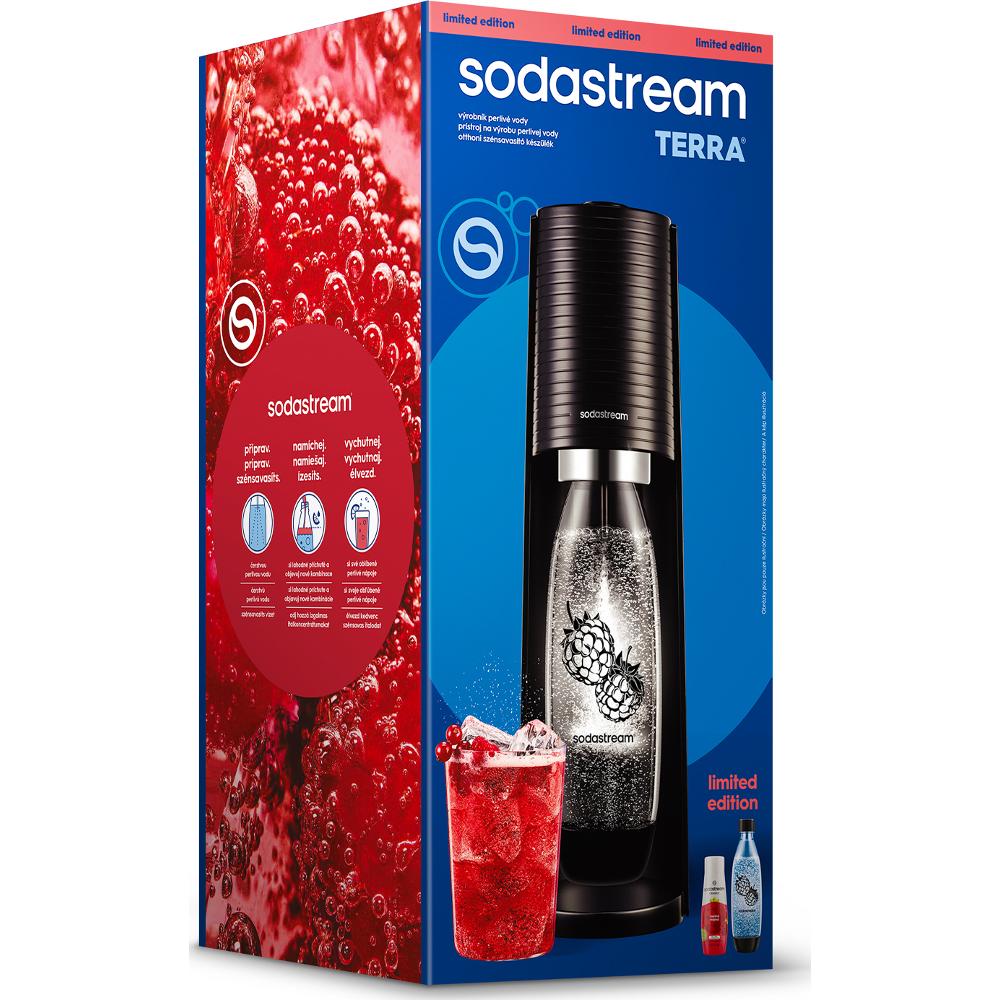 Sodastream Sada výrobníku TERRA Black Malina Zero Mpack