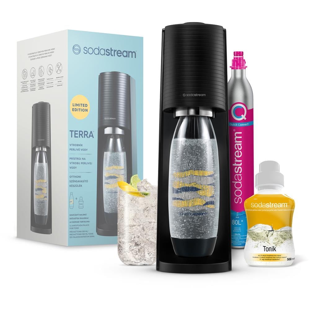 Sodastream Sada výrobníku TERRA Black Tonik Megapack