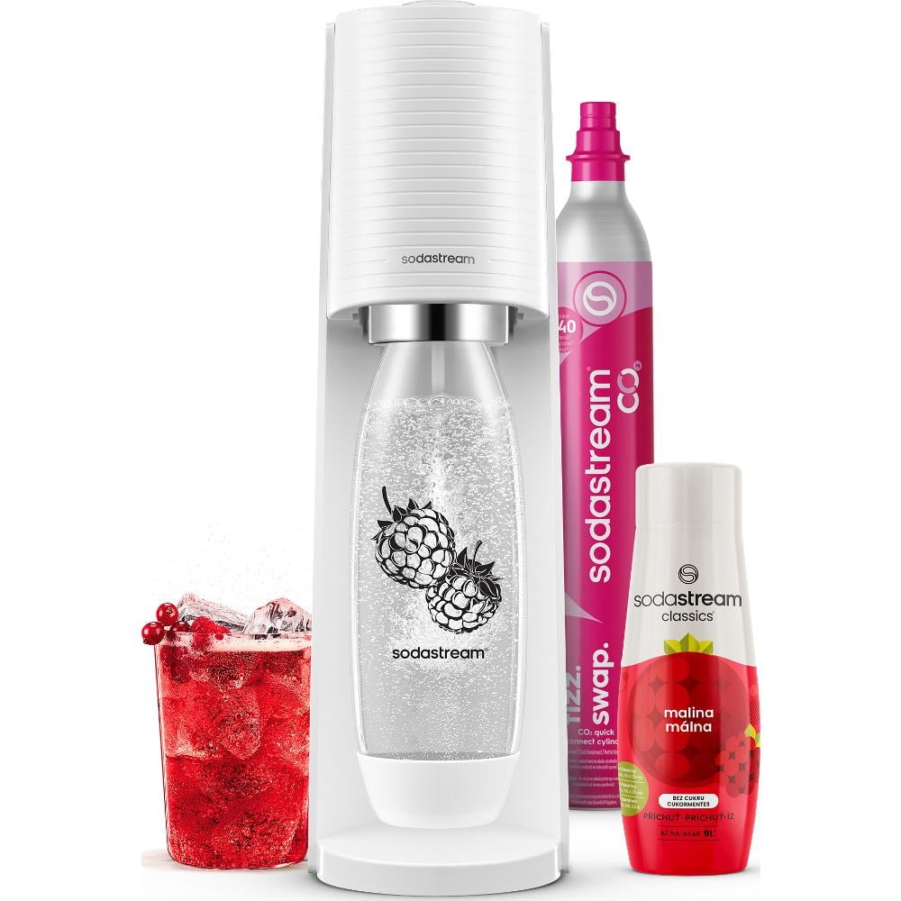 Sodastream Sada výrobníku TERRA White Malina Zero Mpack