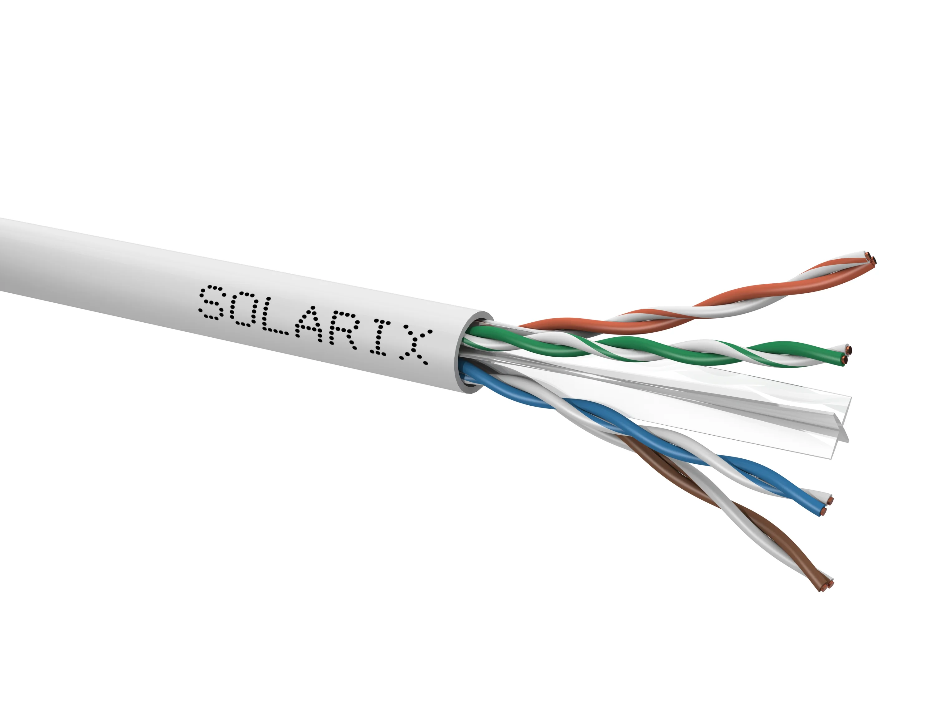 SOLARIX kábel, CAT6, UTP PVC, 500m, špulka SXKD-6-UTP-PVC