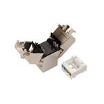 SOLARIX Keystone 10G, CAT6A, STP, RJ45, čierny, samorezný
