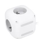 Solight 3z + USB A+C prodlužovací přívod - kostka, kabel 2m, 3 x 1mm2, bílý, vypínač