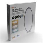Solight Acate LED osvetlenie s ochranou proti vlhkosti, IP54, 18W, 1620lm, 3CCT, 22cm, strieborná
