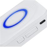 Solight bezdrôtový zvonček, batéria + USB, 200 m, biely, učiaci sa kód