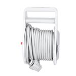Solight bubnový predlžovací kábel 10 m, USB A+C, 2 zásuvky, sivý kábel, 3x 1,0 mm2