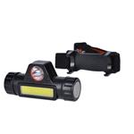 Solight LED čelová nabíjecí svítilna, 3W + COB,150 + 120lm, Li-ion, USB