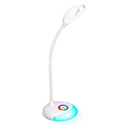 Solight LED dobíjacia stolová lampa, 5 W, RGB podsvietenie, stmievateľná, napájanie cez USB