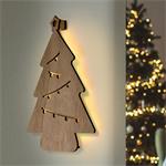 Solight LED nástěnná dekorace vánoční stromek, 24x LED, 2x AA