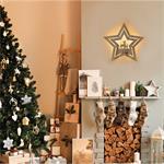 Solight LED nástenná dekorácia poinsettia, 24x LED, 2x AA