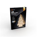 Solight LED nástenná dekorácia vianočný stromček, 24x LED, 2x AA