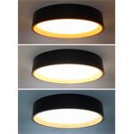 Solight LED osvětlení s dálkovým ovladačem Larios Black, 48W, 3360lm, 39cm, změna chromatičnosti, stmívatelné