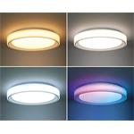 Solight LED osvetlenie s diaľkovým ovládaním Floco, 30W + 6W RGB, 2100lm, 40cm, zmena chromatickosti, stmievateľné