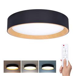Solight LED osvetlenie s diaľkovým ovládaním Larios Black, 48W, 3360lm, 39cm, stmievateľné