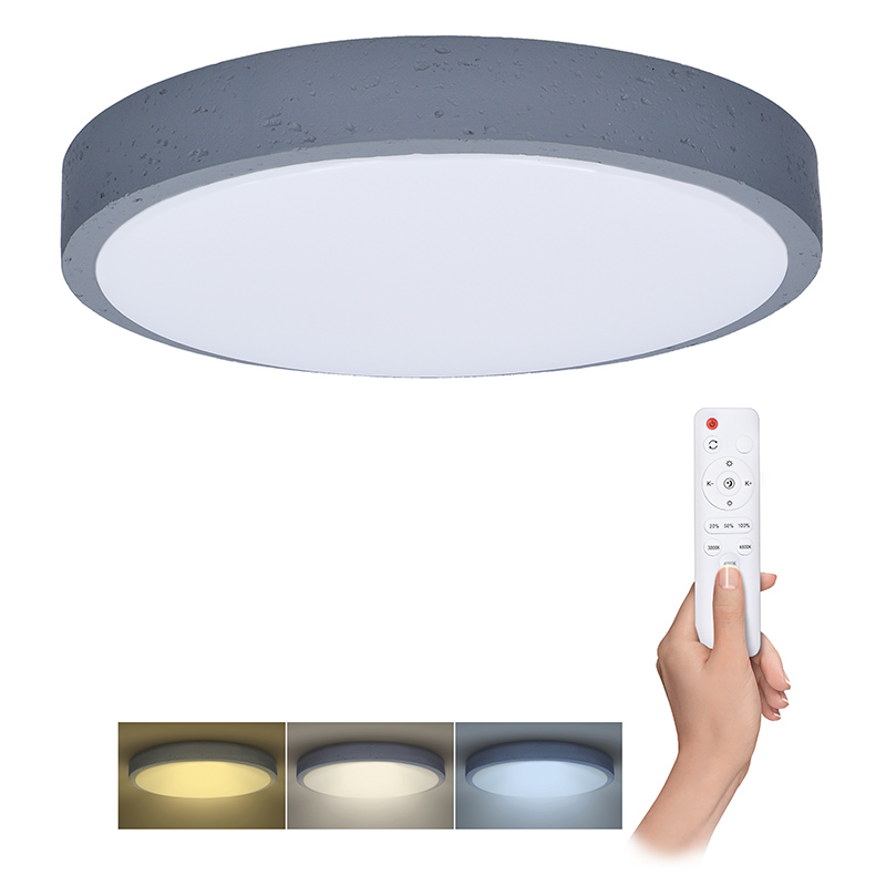 Solight LED osvetlenie s diaľkovým ovládaním Sivé, 60W, 4200lm, 49cm, stmievateľné