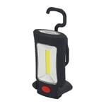 Solight LED pracovná lampa, 3W COB + 3 SMD LED, háčik + magnet, 3 x AAA