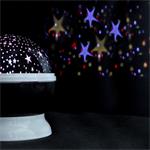 Solight LED projekčná guľa, viacfarebná, 9 režimov, rotácia, USB, 4x AAA