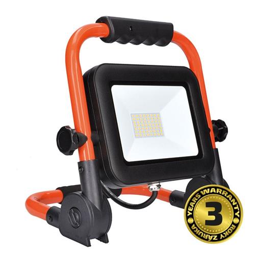 Solight LED reflektor PRO so sklopným stojanom, 50W, 4600lm, 5000K, kábel so zástrčkou, IP65