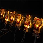 Solight LED reťaz do okna - Santa, 6x LED, odsávanie, 120cm, 2x AA