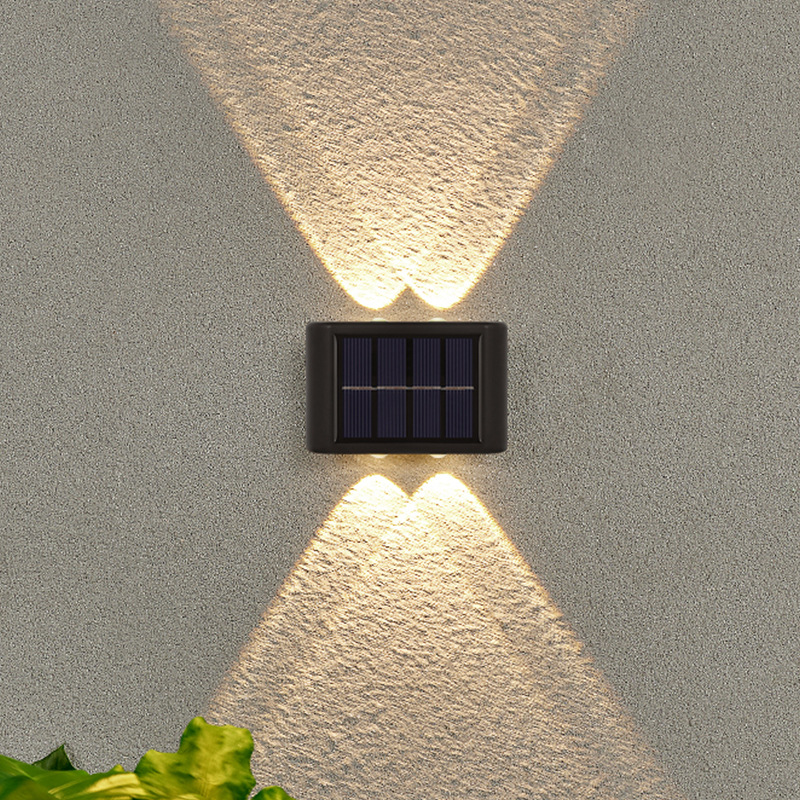 Solight LED solárne nástenné svetlo, teplá a studená biela, 15x10cm
