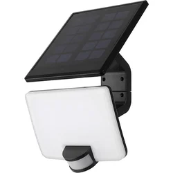 Solight LED solárne svetlo so senzorom, 11W, 1200lm, Li-on, čierne