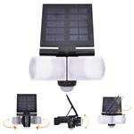 Solight LED solárne svetlo so senzorom, 8W, 600lm, Li-on, čierne
