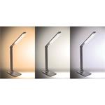 Solight LED stmievateľná lampa s bezdrôtovým nabíjaním, 10 W, stmievateľná, sivá