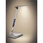 Solight LED stmievateľná stolná lampa s displejom, 6 W, voliteľná teplota svetla, biely lesk