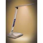 Solight LED stmievateľná stolná lampa s displejom, 6 W, voliteľná teplota svetla, biely lesk