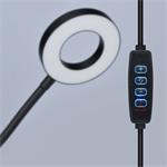 Solight LED stmievateľná stolná lampa s klipom, 300 lm, nastaviteľná teplota svetla, USB