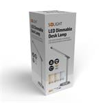 Solight LED stolná lampa, 7W, stmievateľná, možnosť zmeny chromatickosti, strieborná