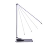 Solight LED stolná lampa stmievateľná, 10 W, indukčné nabíjanie, zmena chromatickosti, hliník, sivá